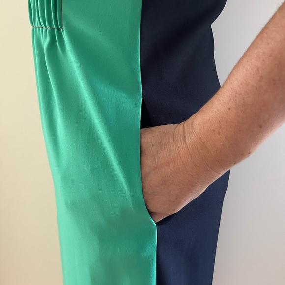💙💚Argent Green & Navy Dress - Picture 6 of 9